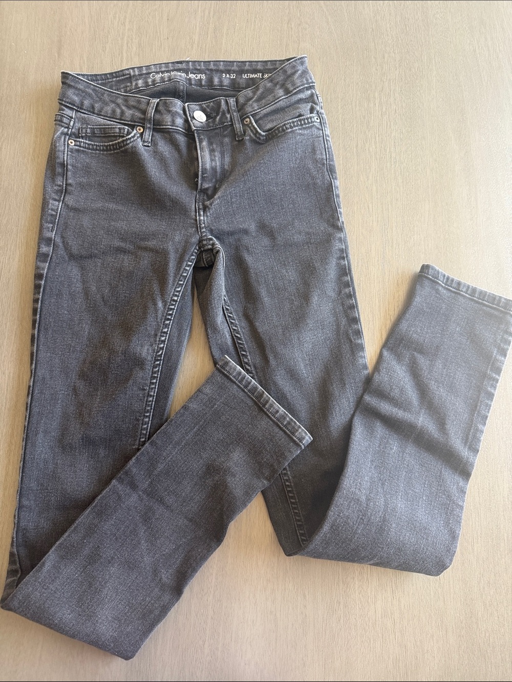 Calvin Klein Charcoal Gray Skinny Jeans